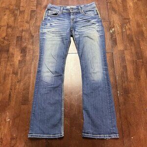 BKE Women's Jeans 29R Culture‎ Low Rise Boot Cut Stretch 30x30 Whiskering